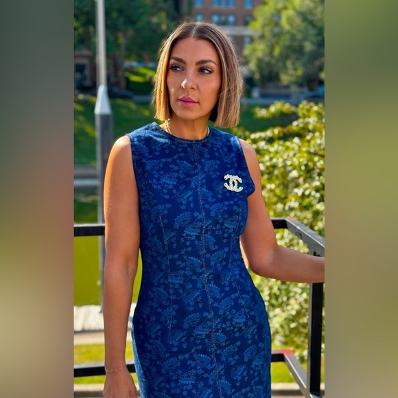 NWT FORE Zip Back Denim Midi - Picture 3 of 11